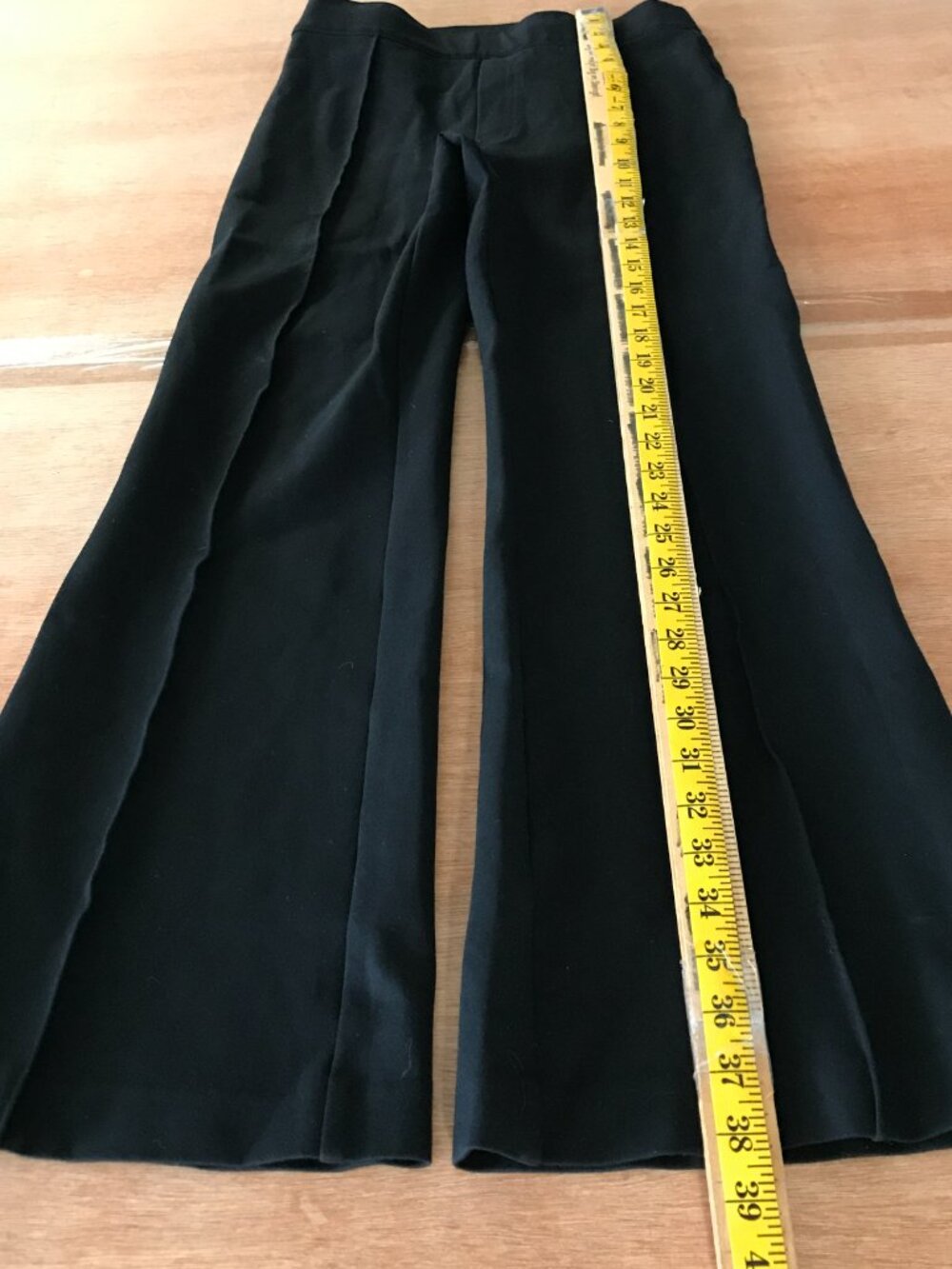Spanx Ponte Flared Pant Women S Black Mid Rise Pleated Stretch Sculpting Pull On - Picture 5 of 14